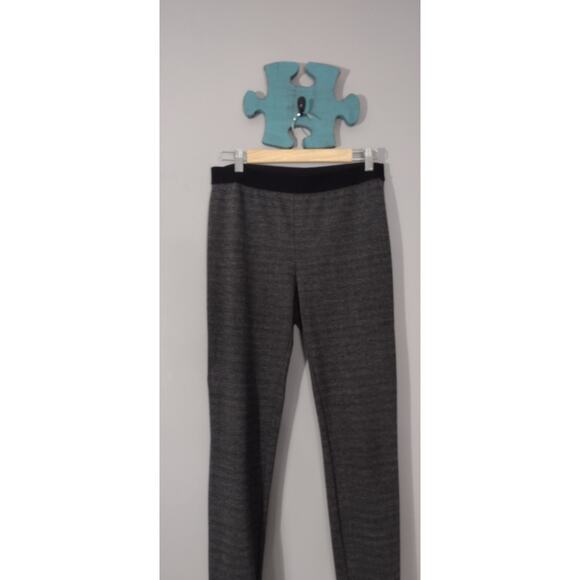 Talbots pull-on dark gray black plaid ankle pants size 10 - Picture 3 of 8